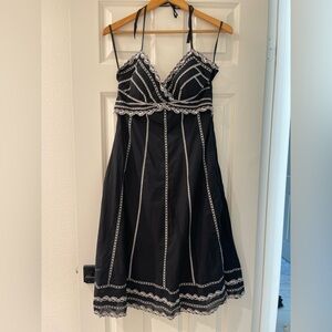 WHITE HOUSE BLACK MARKET Embroidered Halter Dress 6